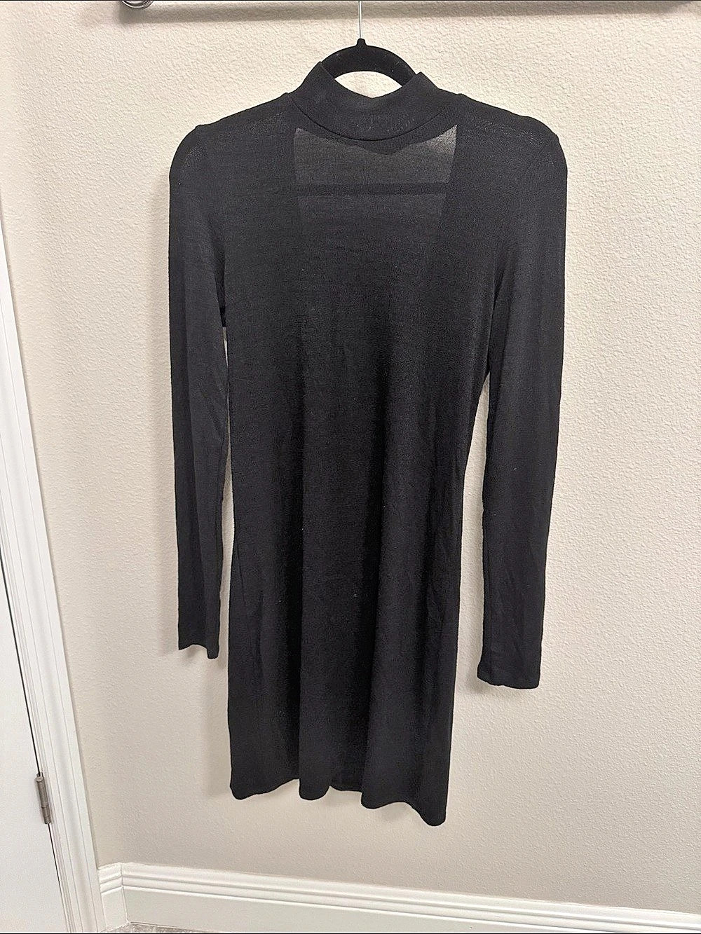 Aritzia Wilfred Moulton black mockneck dress